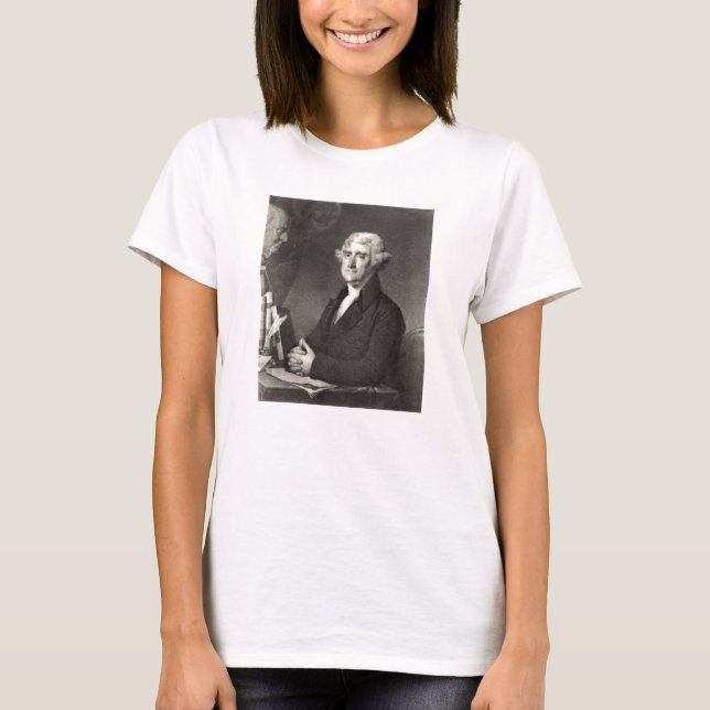 Portrait von Thomas Jefferson T-Shirt (Vorderseite)