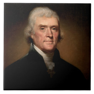 Portrait von Thomas Jefferson (von Rembrandt Peale Fliese