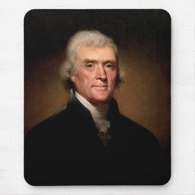 Portrait von Thomas Jefferson (von Rembrandt Peale Mousepad (Vorne)
