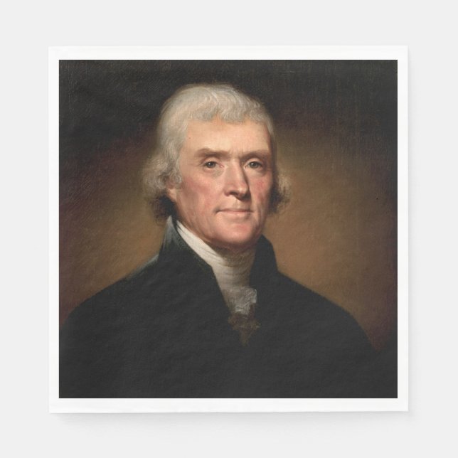 Portrait von Thomas Jefferson (von Rembrandt Peale Serviette (Vorderseite)