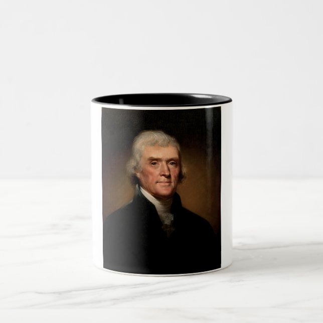 Portrait von Thomas Jefferson (von Rembrandt Peale Zweifarbige Tasse (Mittel)