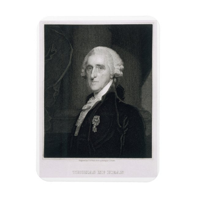 Portrait von Thomas McKean, graviert von Thomas B. Magnet (Vertikal)