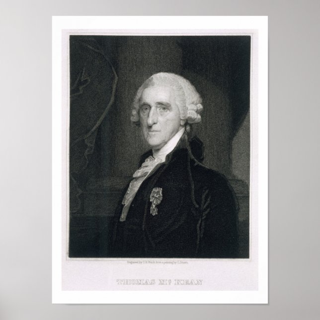 Portrait von Thomas McKean, graviert von Thomas B. Poster (Vorne)