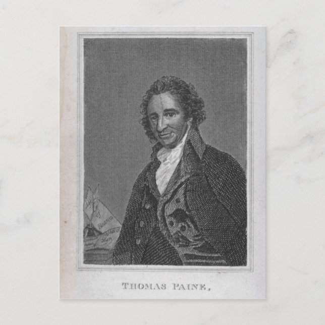 Portrait von Thomas Paine aus Band I Postkarte (Vorderseite)