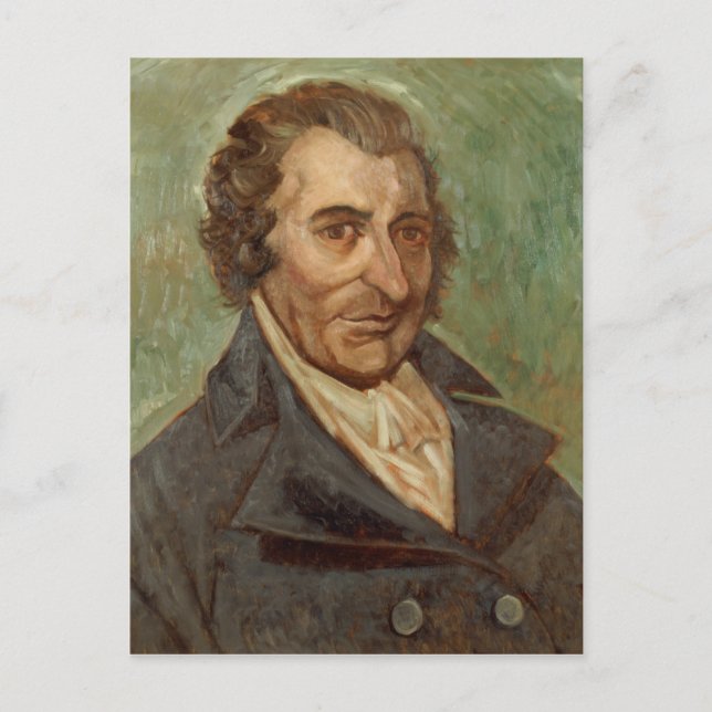 Portrait von Thomas Paine Postkarte (Vorderseite)