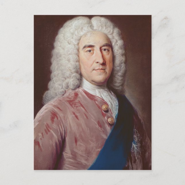 Portrait von Thomas Pelham Holles Postkarte (Vorderseite)