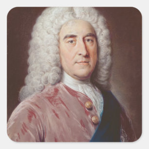 Portrait von Thomas Pelham Holles Quadratischer Aufkleber