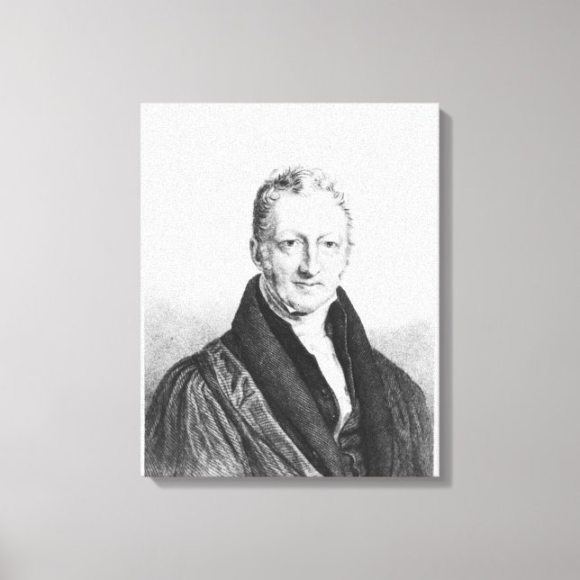 Portrait von Thomas Robert Malthus Leinwanddruck (Vorderseite)
