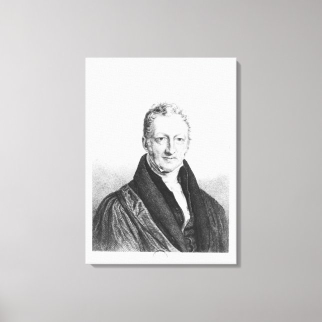 Portrait von Thomas Robert Malthus Leinwanddruck (Vorderseite)