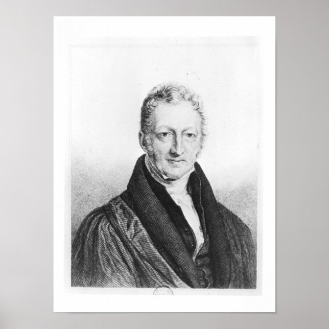 Portrait von Thomas Robert Malthus Poster (Vorne)
