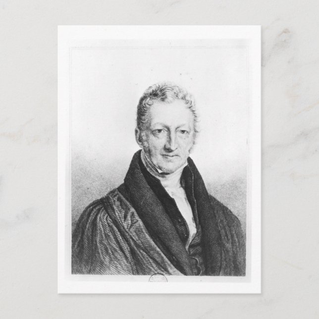 Portrait von Thomas Robert Malthus Postkarte (Vorderseite)