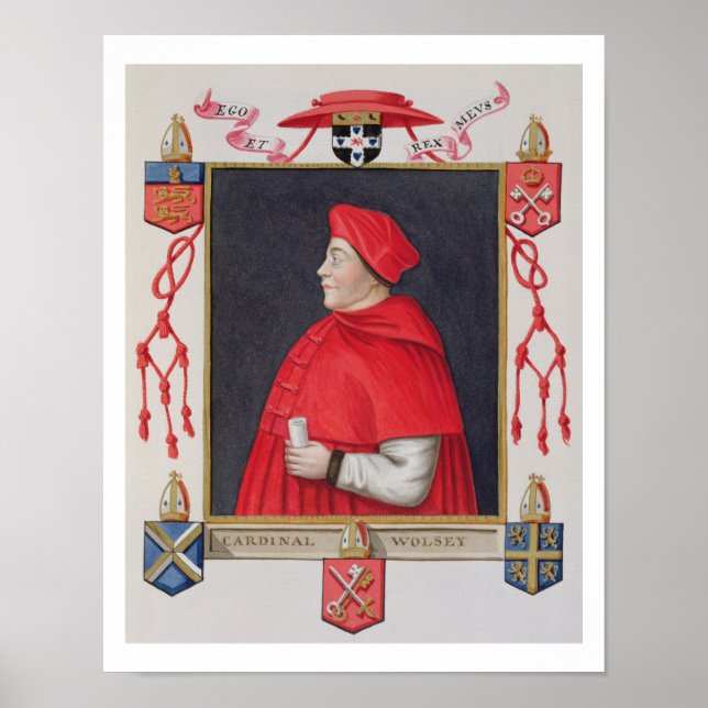 Portrait von Thomas Wolsey (c.1475-1530) Kardinal  Poster (Vorne)