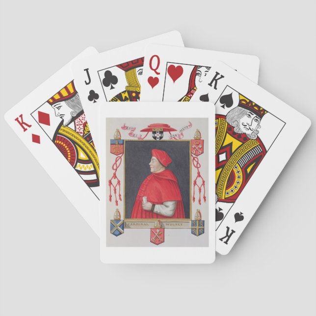 Portrait von Thomas Wolsey (c.1475-1530) Kardinal  Spielkarten (Rückseite)