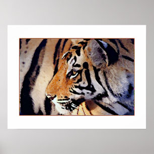 Portrait von Tiger Poster Print