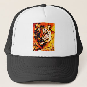 Portrait von Tiger Truckerkappe