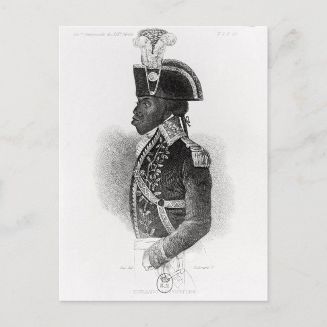 Portrait von Toussaint L'Ouverture Postkarte (Vorderseite)