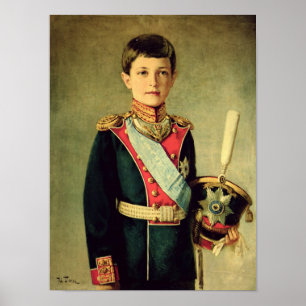 Portrait von Tsarevitch Alexei Nikolajewitsch; Poster