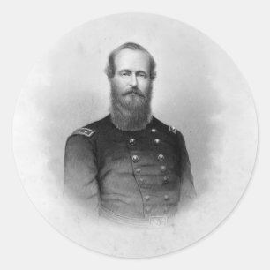 Portrait von Ulysses S. Grant Aufklebern Runder Aufkleber