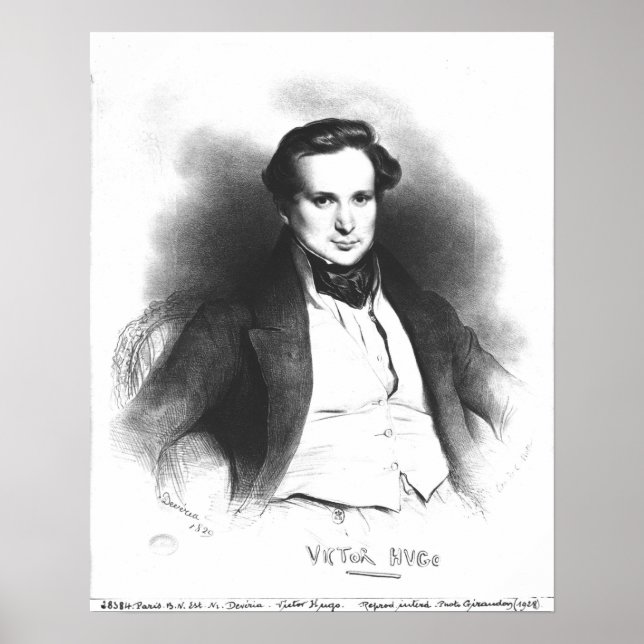 Portrait von Victor Hugo Poster (Vorne)