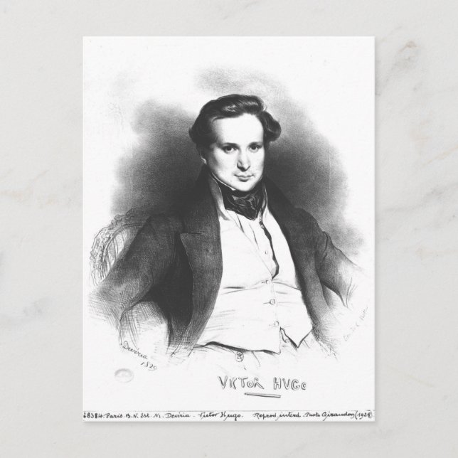 Portrait von Victor Hugo Postkarte (Vorderseite)