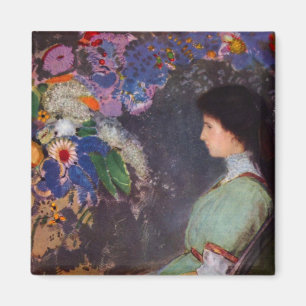 Portrait von Violet Heymann von Bertrand-Jean Redo Magnet