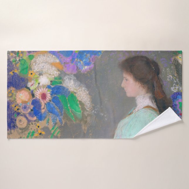 Portrait von Violette Heymann, Redon Badehandtuch (Badehandtuch)