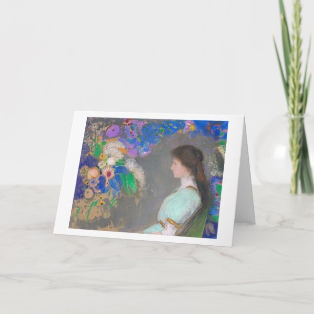 Portrait von Violette Heymann, Redon Karte (Vorderseite)