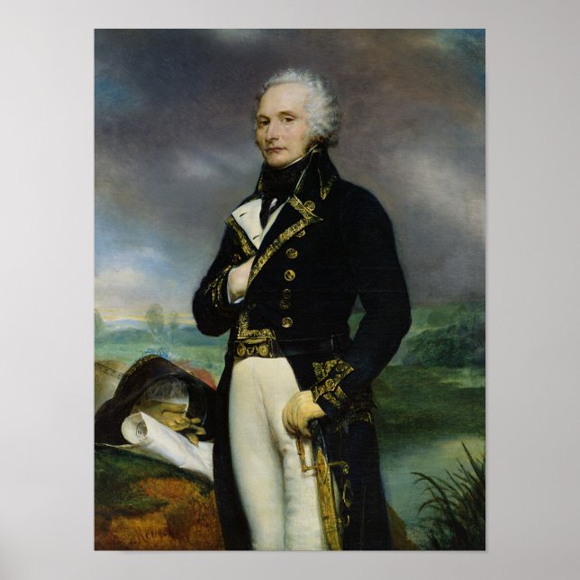 Portrait von Viscount Alexandre-Francois-Marie Poster (Vorne)