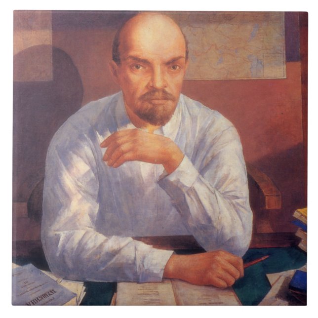 Portrait von Vladimir Lenin Fliese (Vorderseite)