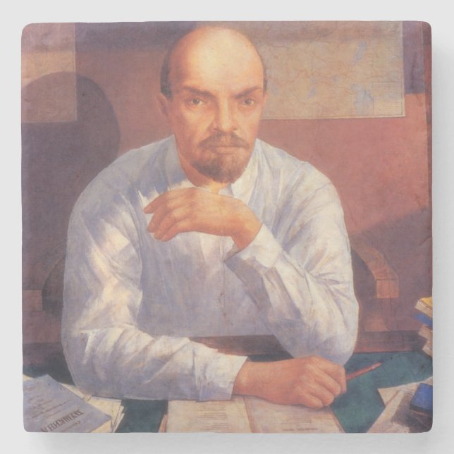 Portrait von Vladimir Lenin Steinuntersetzer (Vorderseite)