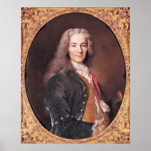 Portrait von Voltaire im Alter von 23, 1728 Poster