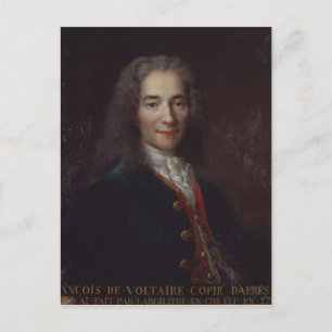Portrait von Voltaire Postkarte