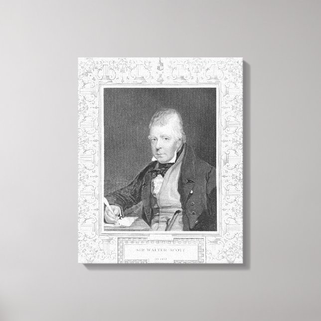 Portrait von Walter Scott Leinwanddruck (Vorderseite)
