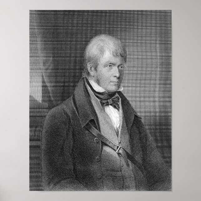 Portrait von Walter Scott Poster (Vorne)