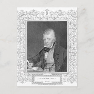 Portrait von Walter Scott Postkarte