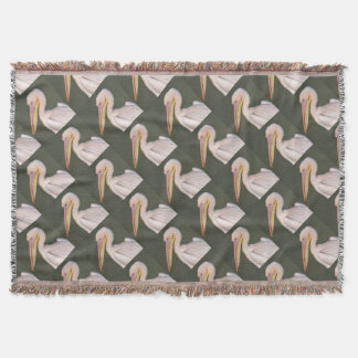 Portrait von weißem Pelikan Decke