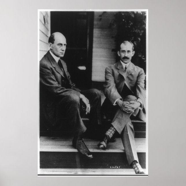 Portrait von Wilbur Wright und Orville Wright Poster (Vorne)