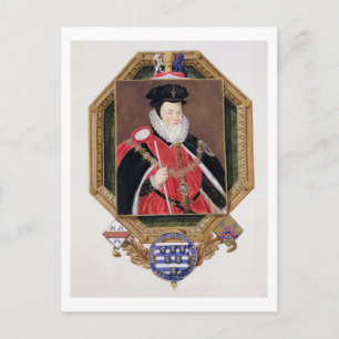 Portrait von William Cecil (1520-98) 1. Baron Burg Postkarte