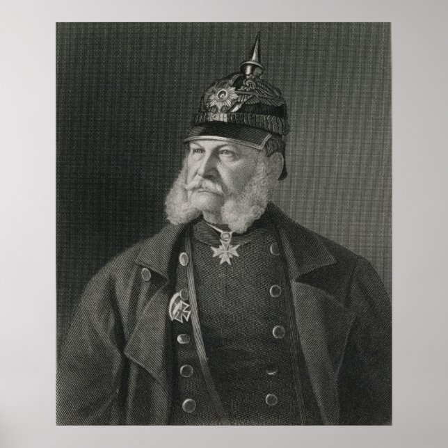 Portrait von William I. King of Preußen Poster (Vorne)