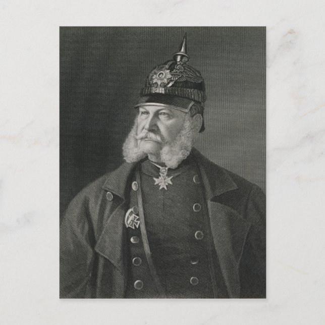 Portrait von William I. King of Preußen Postkarte (Vorderseite)