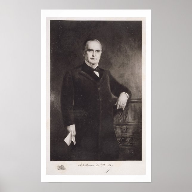 Portrait von William McKinley (Litho) Poster (Vorne)