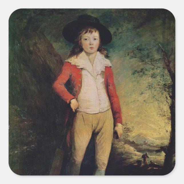 Portrait von William Seward Quadratischer Aufkleber (Vorderseite)