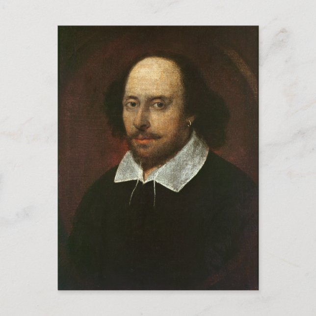 Portrait von William Shakespeare c.1610 Postkarte (Vorderseite)