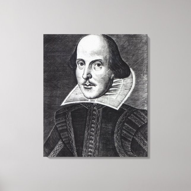 Portrait von William Shakespeare Leinwanddruck (Vorderseite)