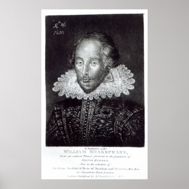 Portrait von William Shakespeare Poster (Vorne)