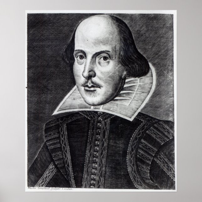 Portrait von William Shakespeare Poster (Vorne)