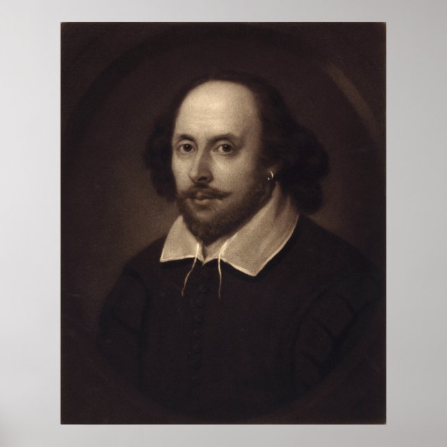 Portrait von WIlliam Shakespeare Poster/Print Poster (Vorne)