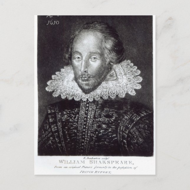Portrait von William Shakespeare Postkarte (Vorderseite)
