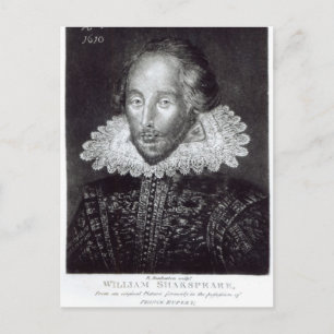 Portrait von William Shakespeare Postkarte