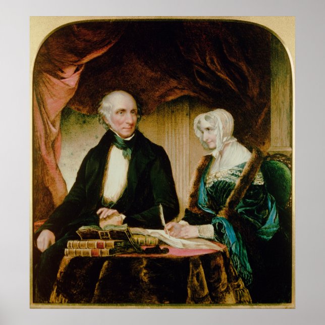 Portrait von William und Mary Wordsworth, 1839 Poster (Vorne)